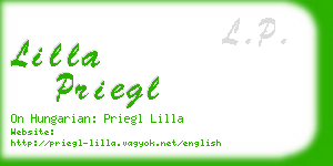 lilla priegl business card